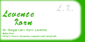 levente korn business card